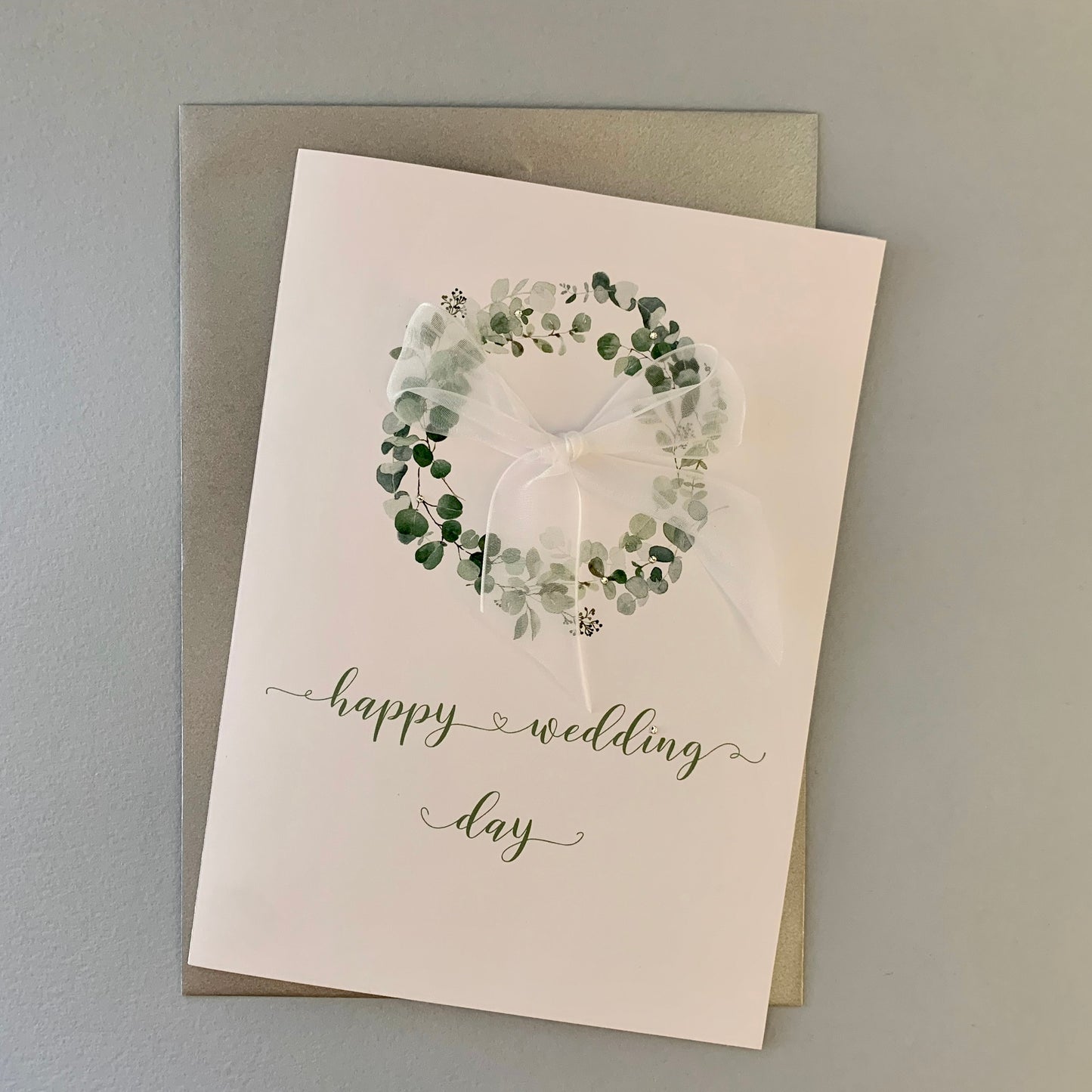 Eucalyptus Wreath Wedding Card