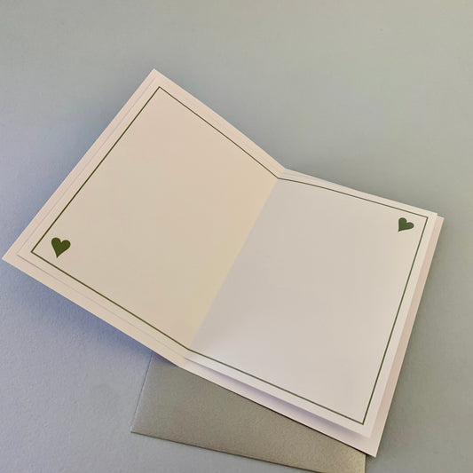 Mr & Mrs Eucalyptus Heart Wedding Card