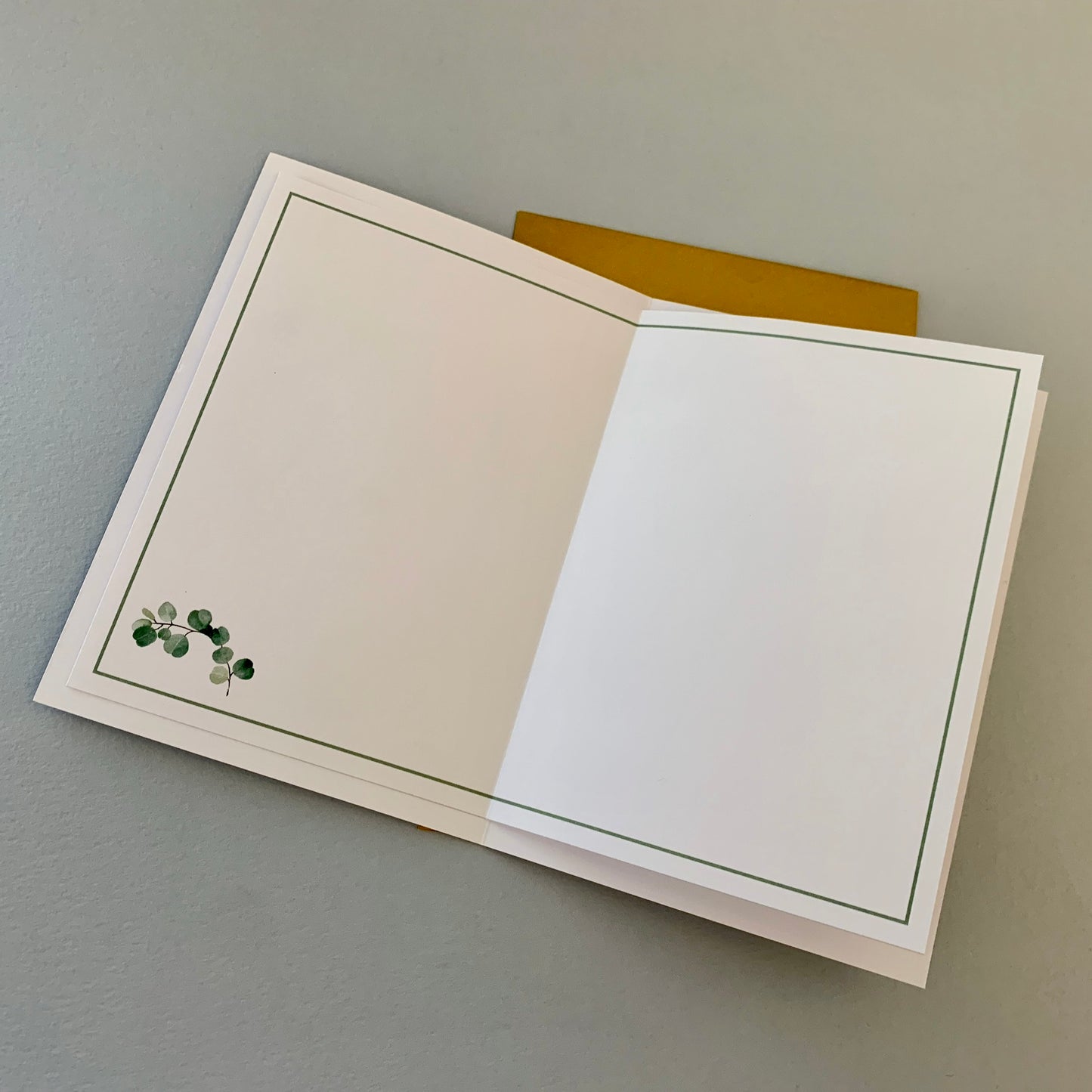 Eucalyptus Bouquet Wedding Card