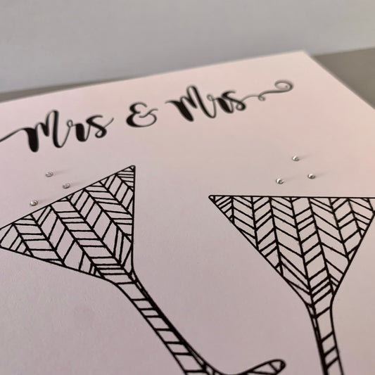 Mrs & Mrs Wedding Card