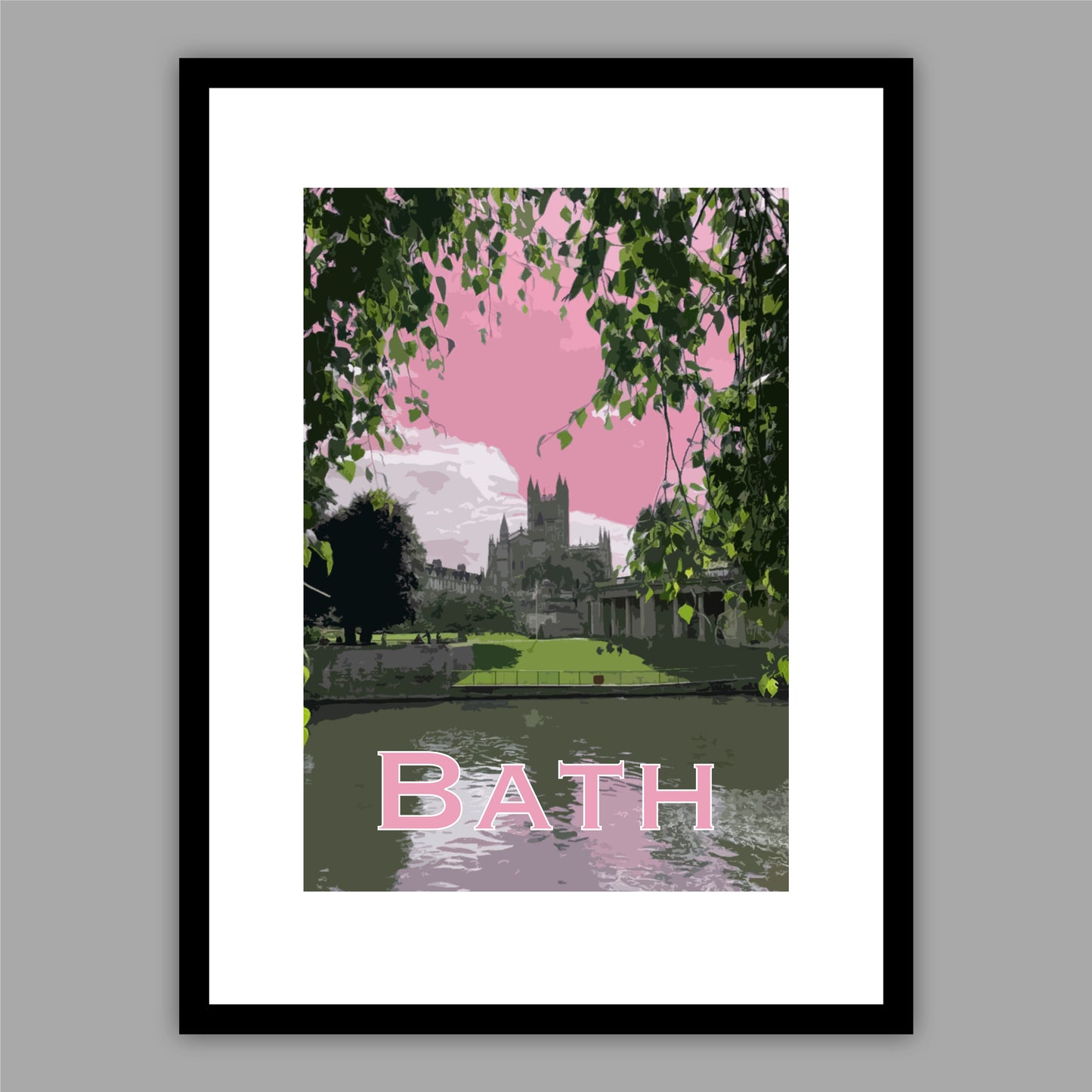 Bath in the Pink Framed Print