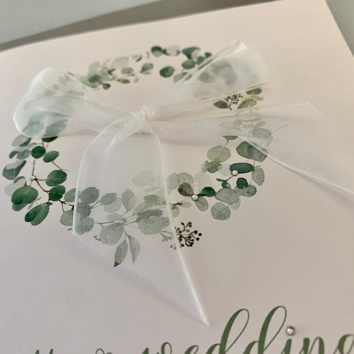 Eucalyptus Wreath Wedding Card