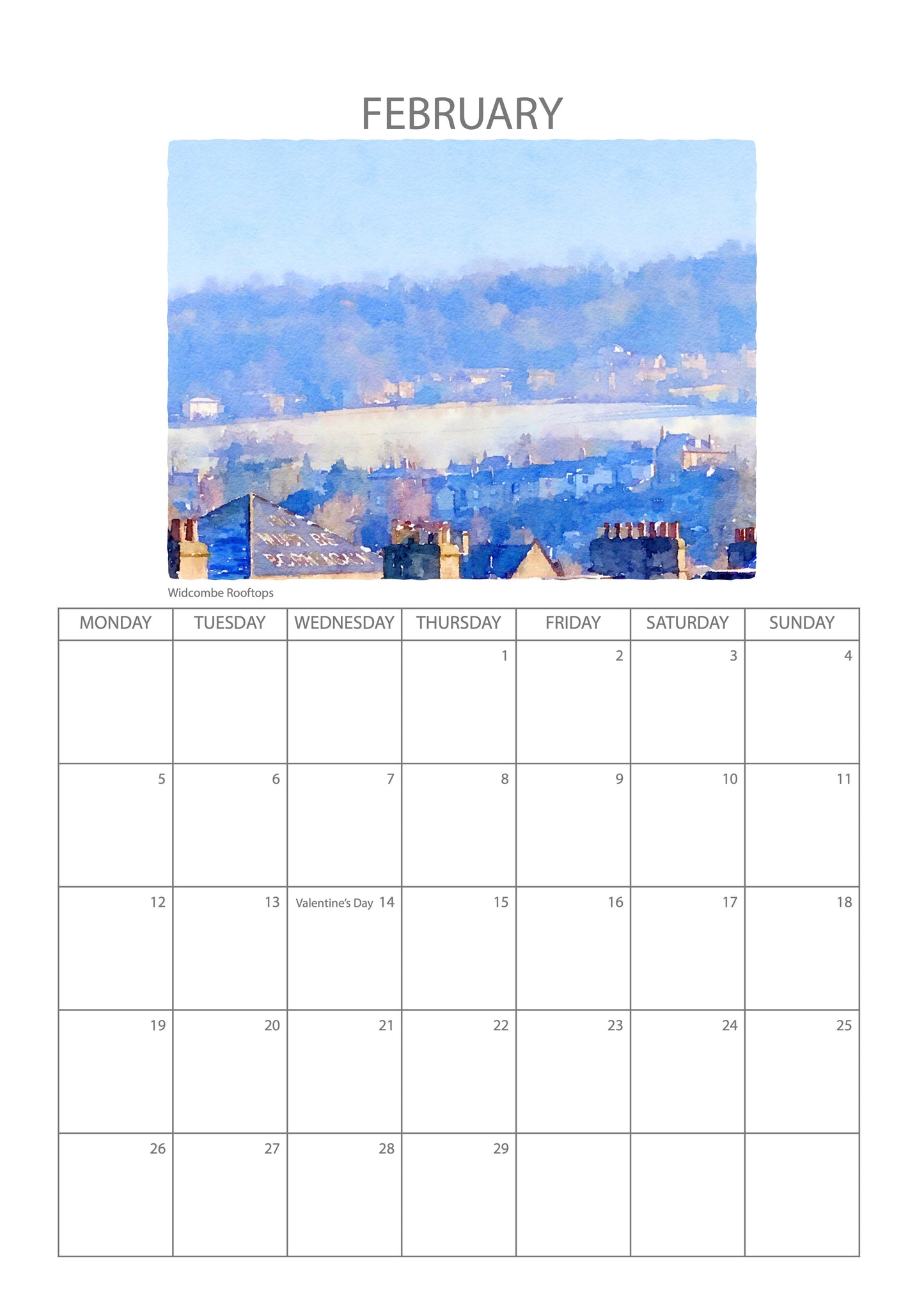 Widcombe 2024 Calendar
