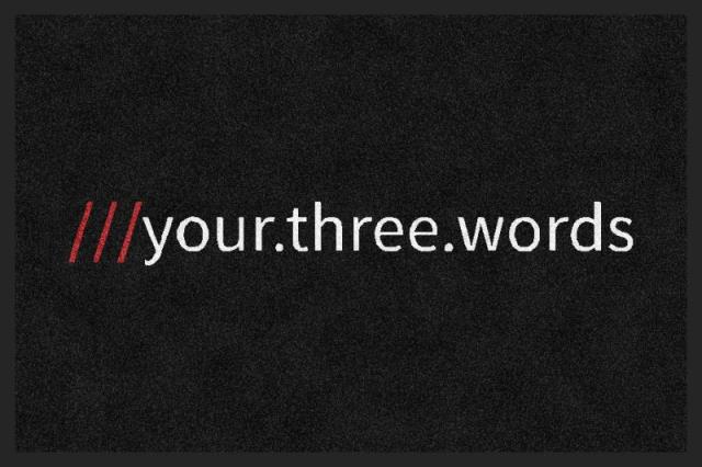 what3words Doormat - Ebony