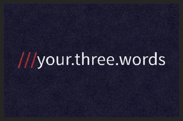what3words Doormat - Midnight