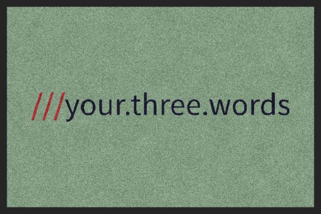 what3words Doormat - Sage