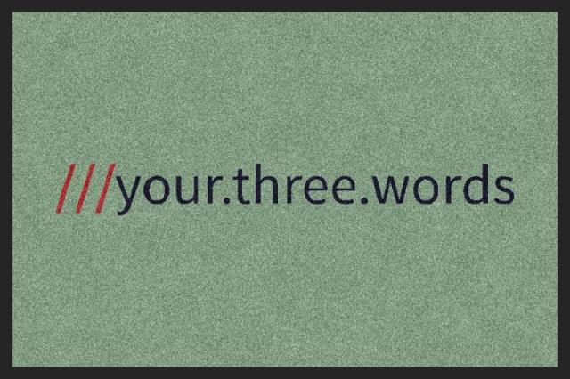 what3words Doormat - Sage