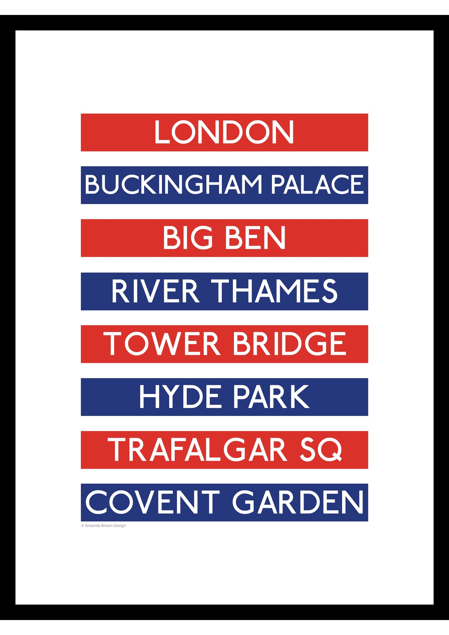 Bespoke Destination Framed Print