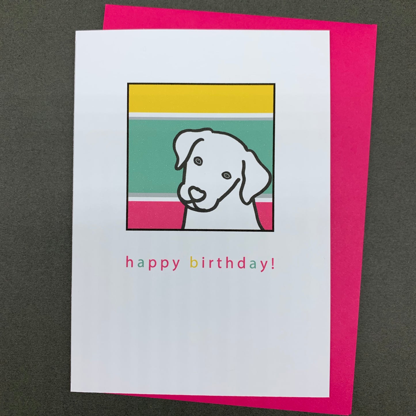 Dog on Stripes