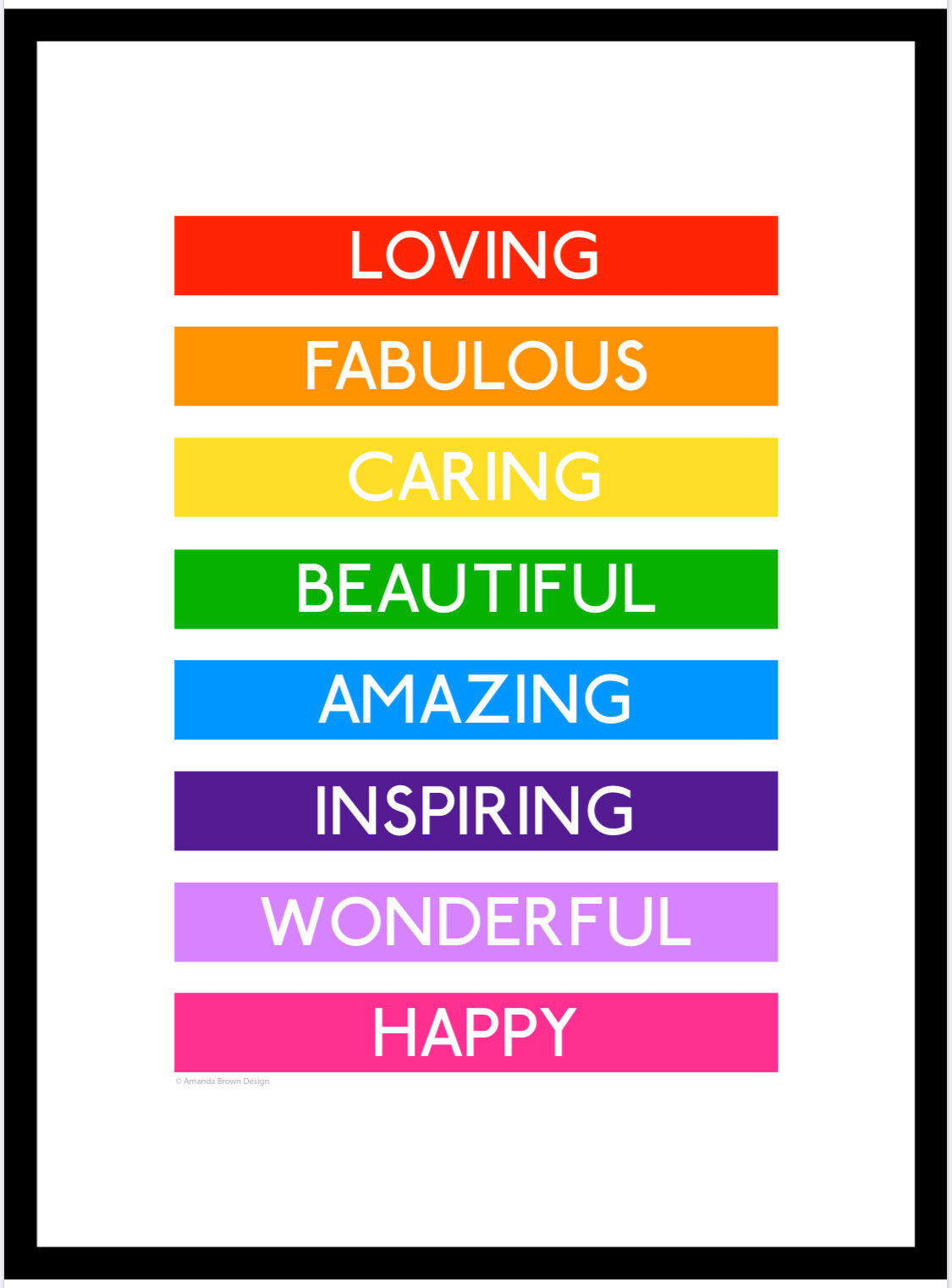 Loving Rainbow 'Destination' Framed Print