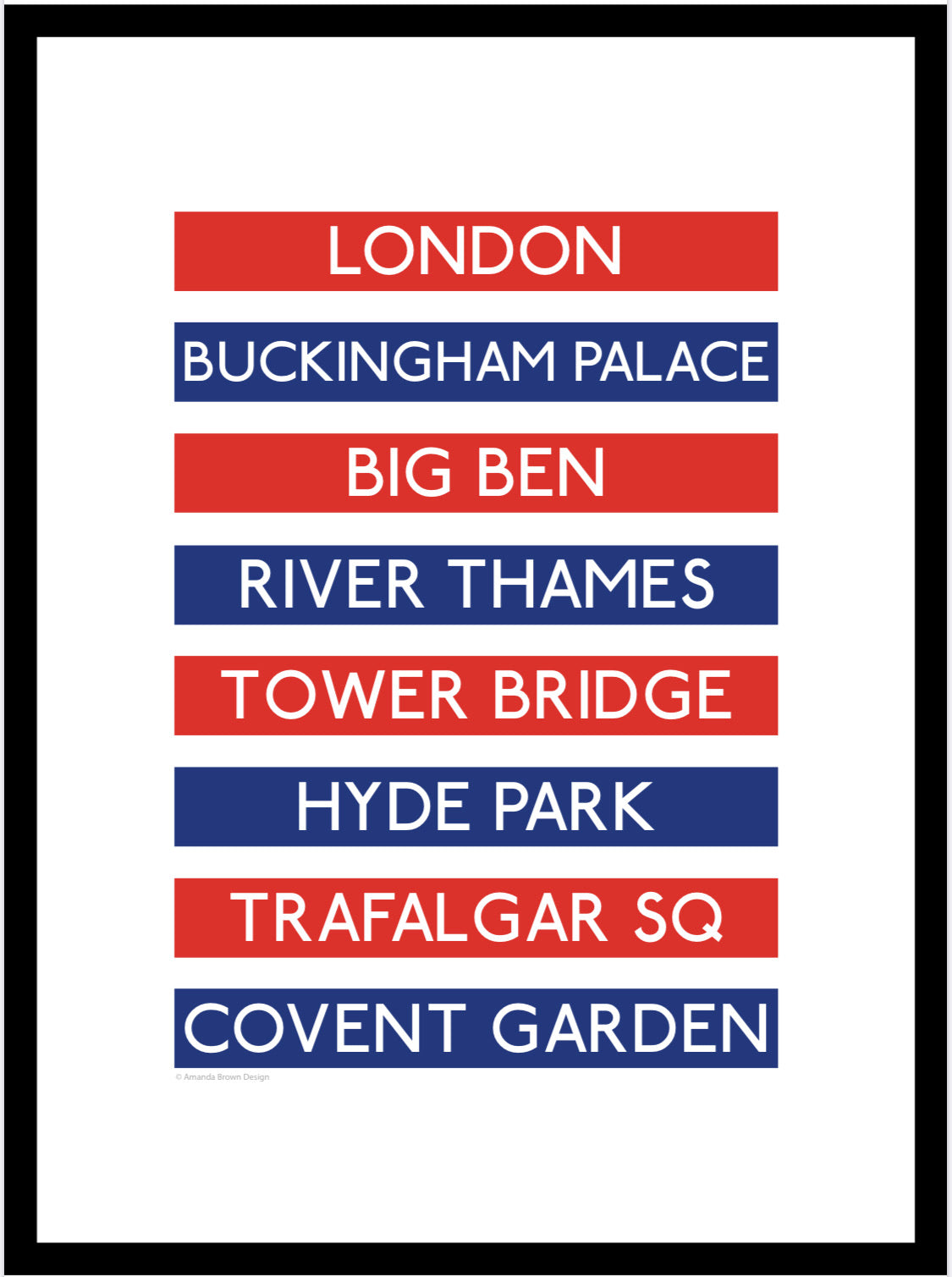 London Destination Framed Print