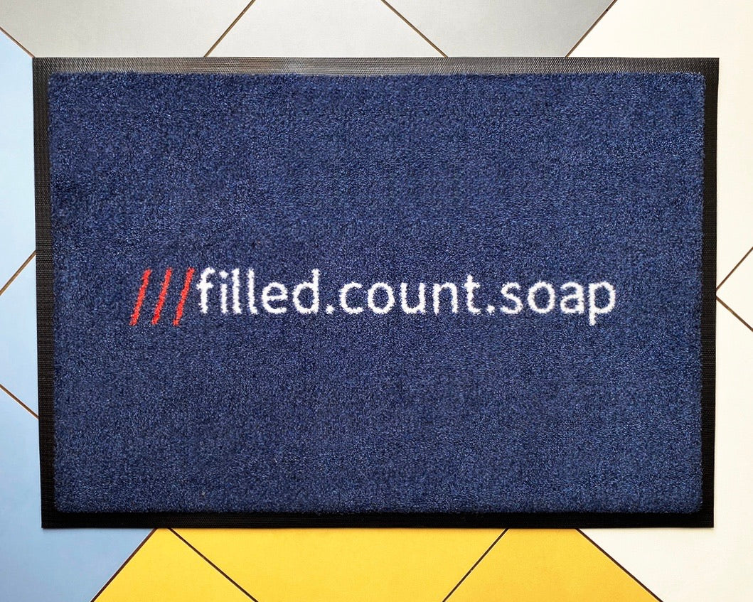 what3words Doormat - Midnight