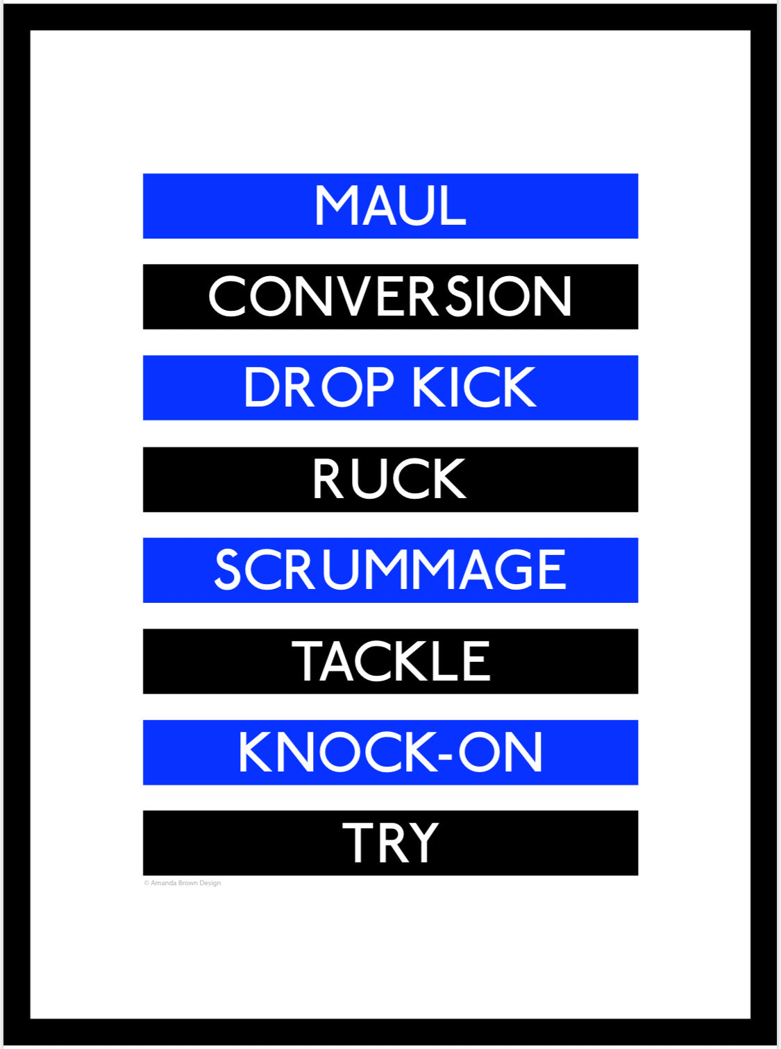 Bath Rugby Terms Destination Framed Print