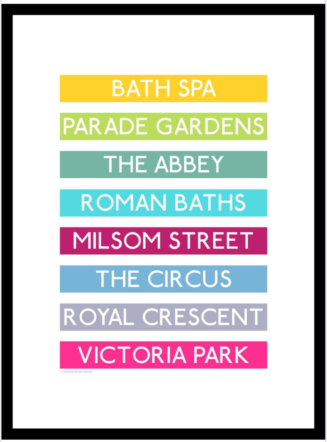 Bath Spa (No.2) Destination Framed Print