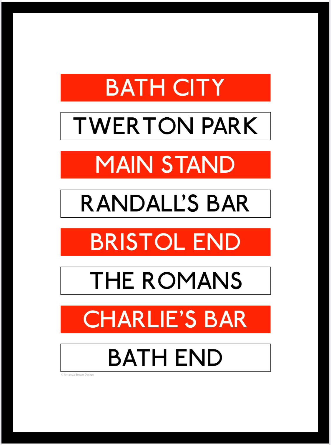 Bath City Destination Framed Print