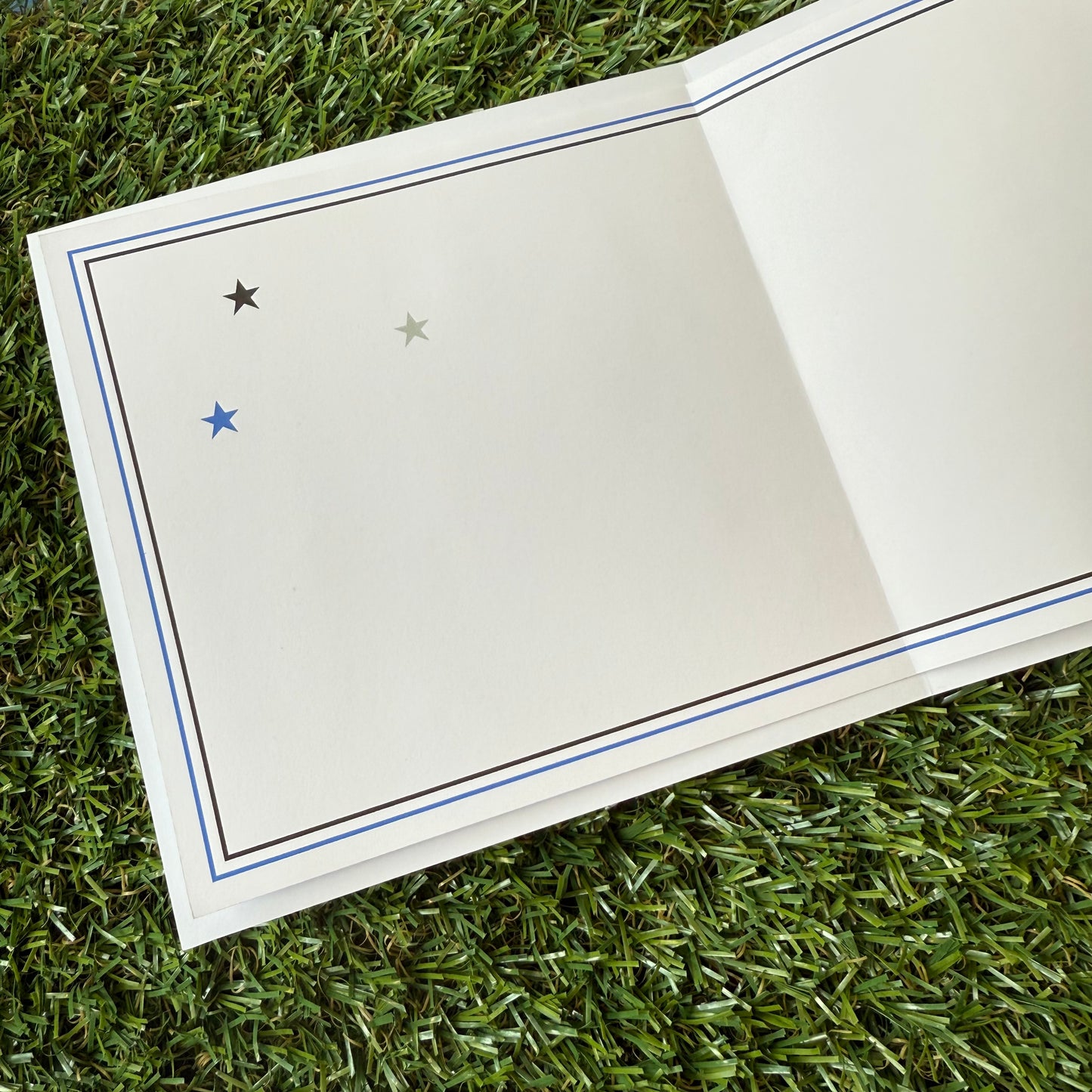 Blue, Black and White Milestone Age Birthday Cards