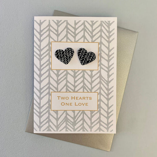 Two Hearts One Love Wedding Card