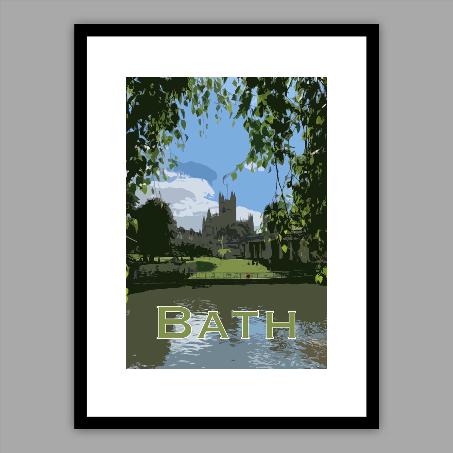 Bath in Blue Framed Print