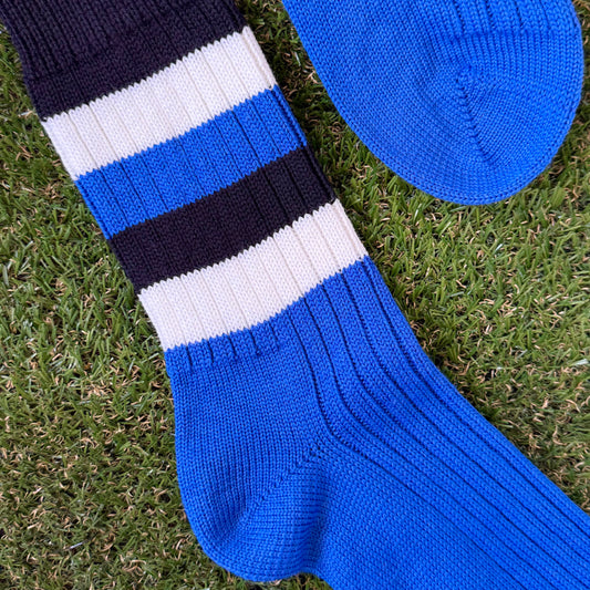 Blue, Black and White Socks