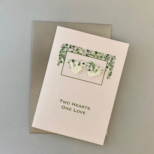 Two Hearts One Love Wedding Card