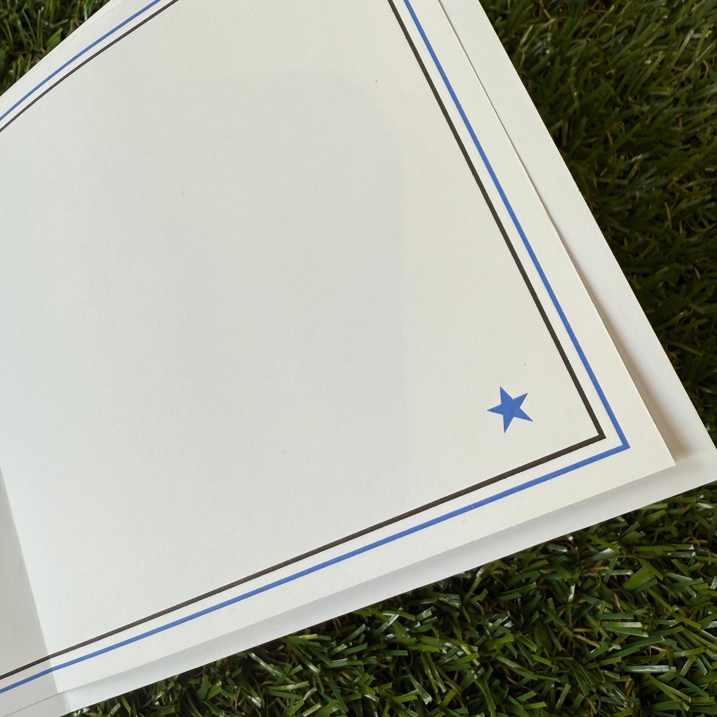Blue, Black and White Any Age Birthday Cards