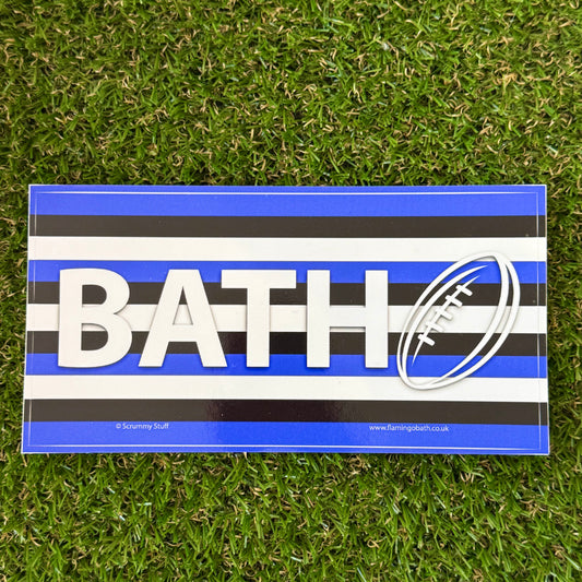 Blue, Black and White Rugby Bumper Sticker
