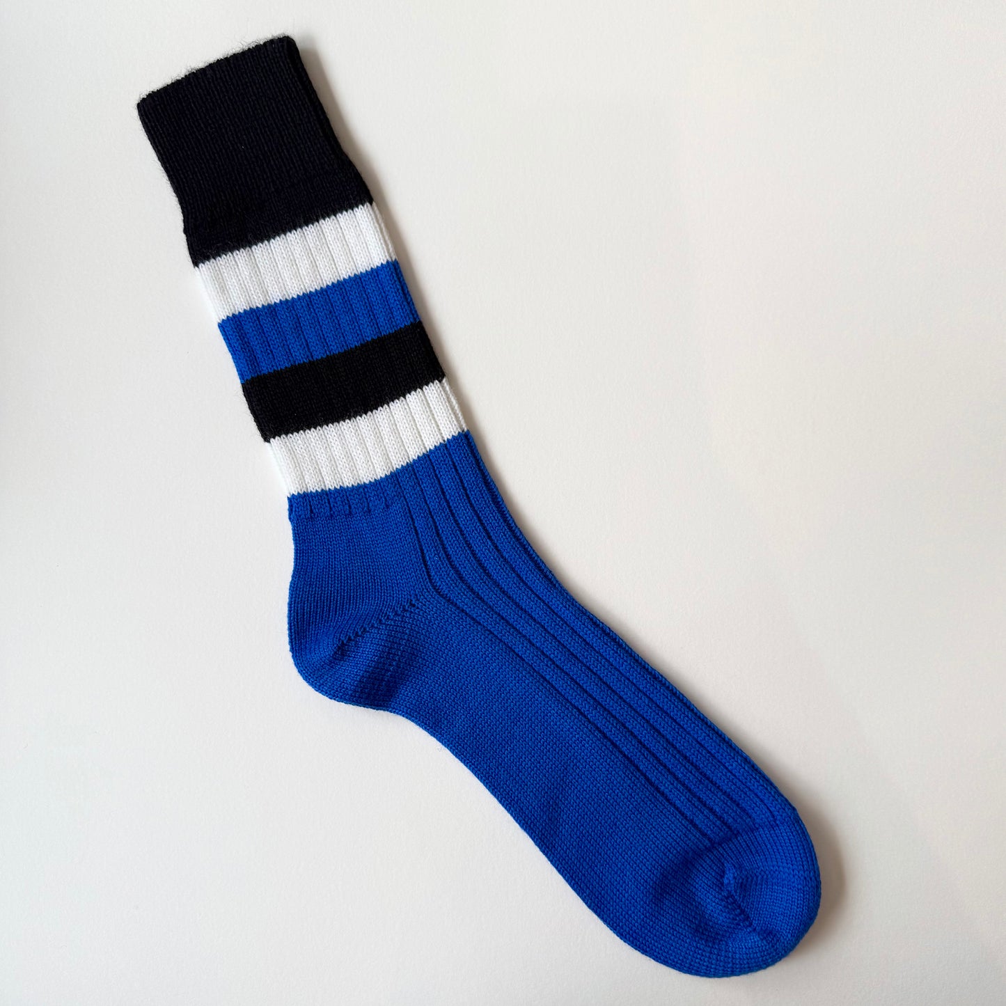 Blue, Black and White Socks