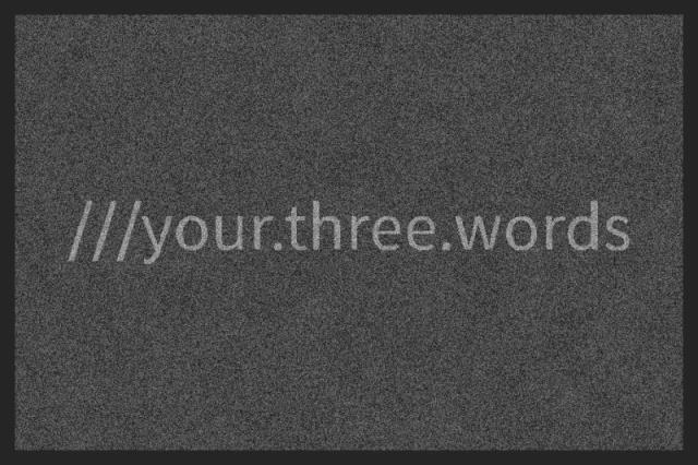 what3words Doormat - Graphite