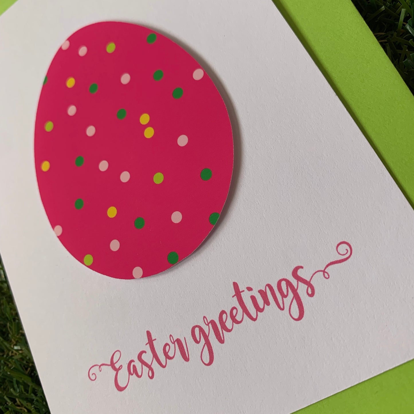 Big Pink Easter Egg - Easter Card