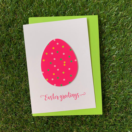 Big Pink Easter Egg - Easter Card