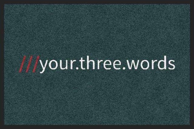 what3words Doormat - Pine