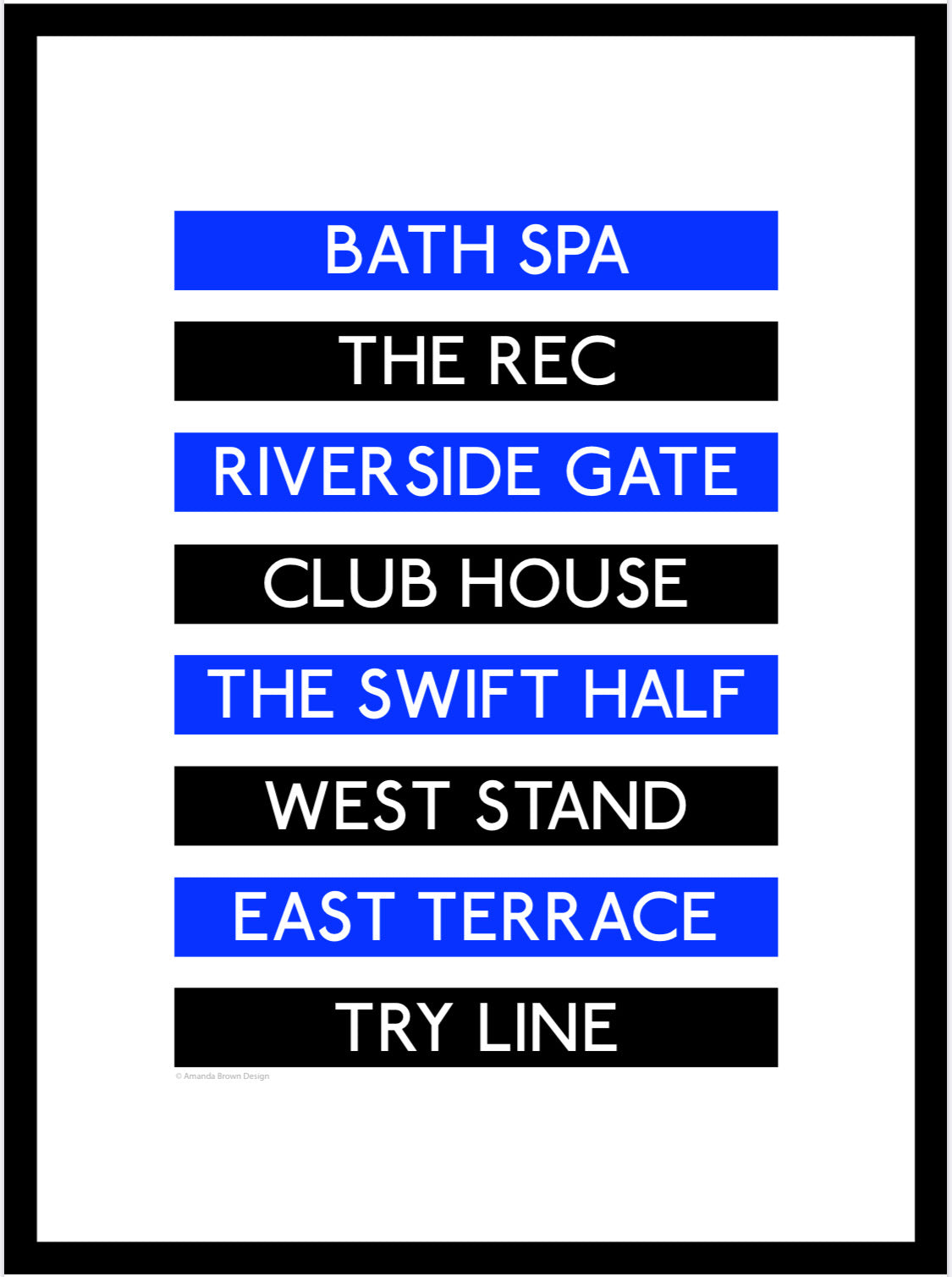 Bath Rugby Destination Framed Print