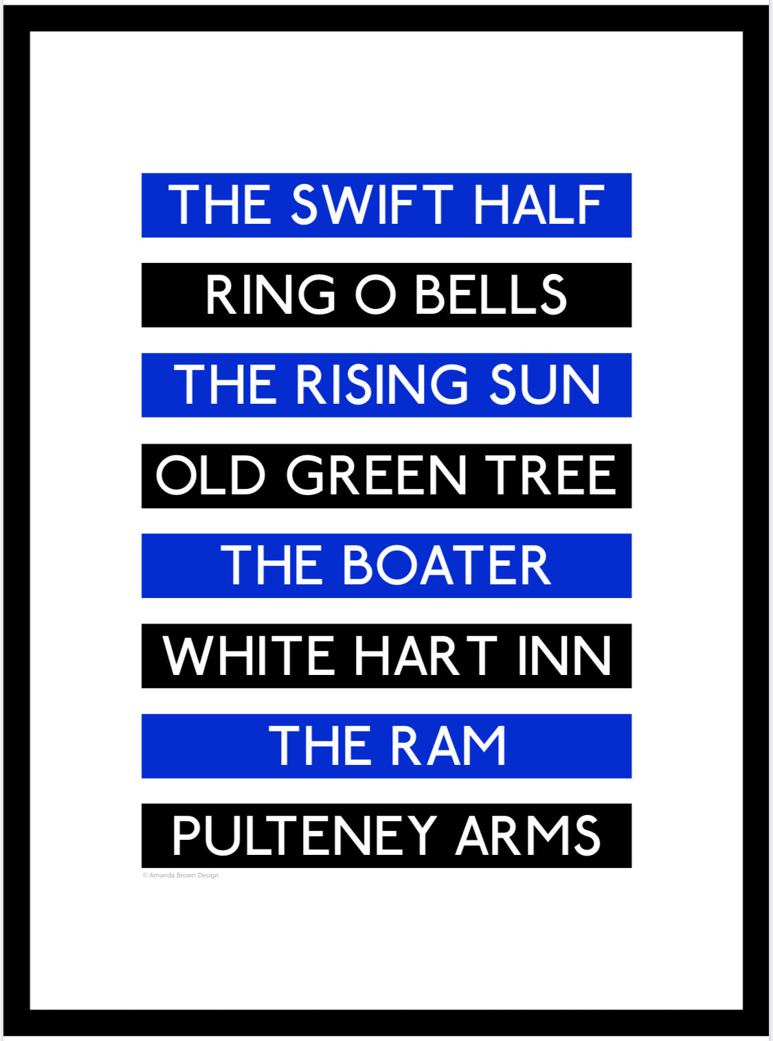 Bath Rugby Pubs Destination Framed Print